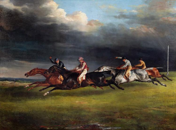 Theodore   Gericault The Epsom Derby (mk09) china oil painting image